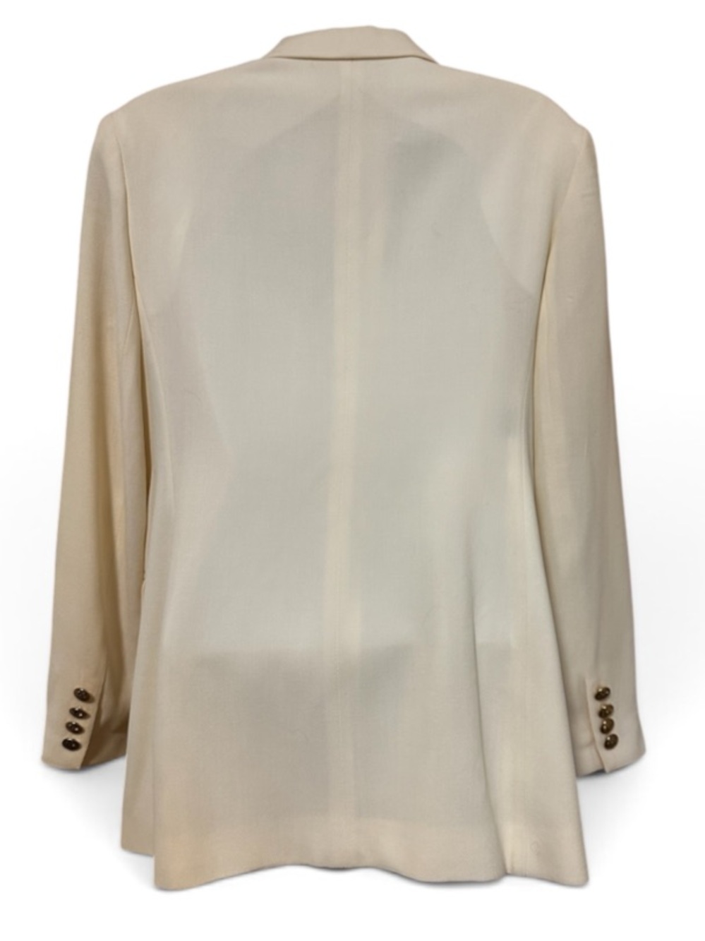 Lauren Ralph Lauren Cream Wool Blazer with Embroidered Crest. Vintage! Size 8P. - Picture 5 of 13